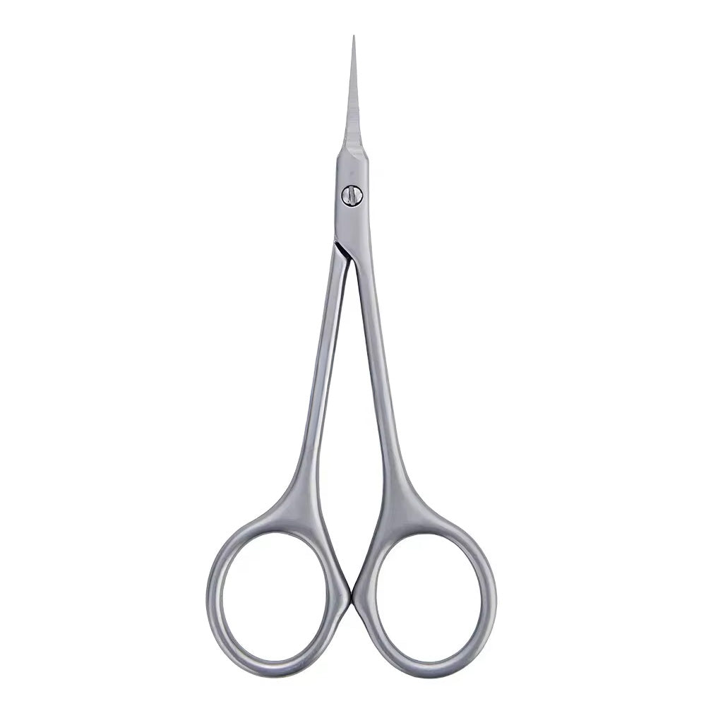 Ciseau ongle inox gris mat pointe fine précision-Nailona