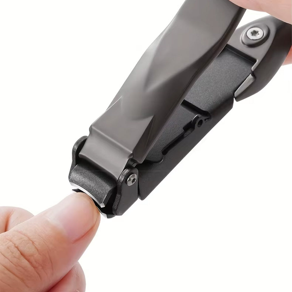 Coupe ongles ergonomique avec bac intégré en inox-Nailona