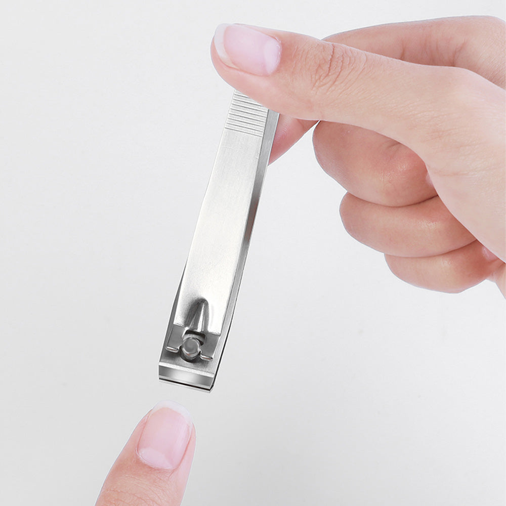 Coupe ongles ergonomique en métal brossé durable-Nailona