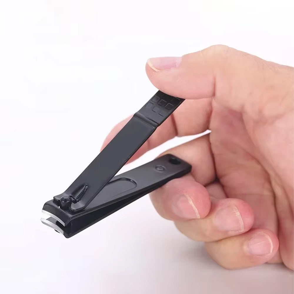 Coupe ongles noir robuste en acier inoxydable-Nailona