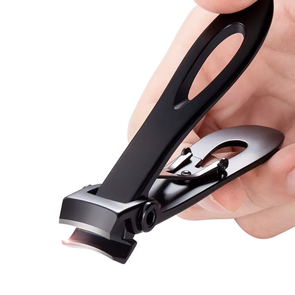 Coupe ongles ouverture large noir en acier inoxydable-Nailona