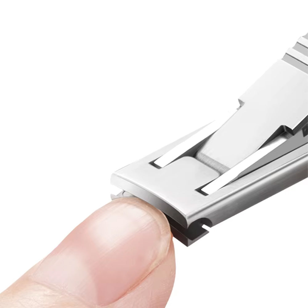 Coupe ongles portable inox avec housse en cuir-Nailona