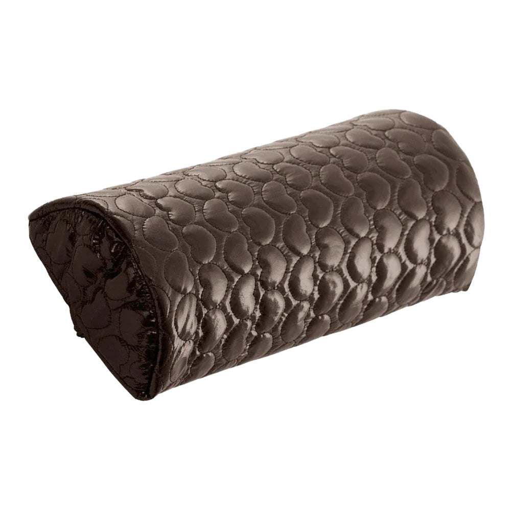 Coussin manucure marron chic avec motifs cœur-Nailona