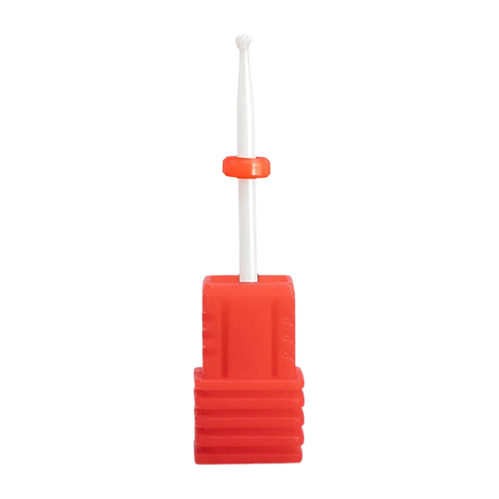 Embout ponceuse ongle céramique boule grain fin rouge-Nailona