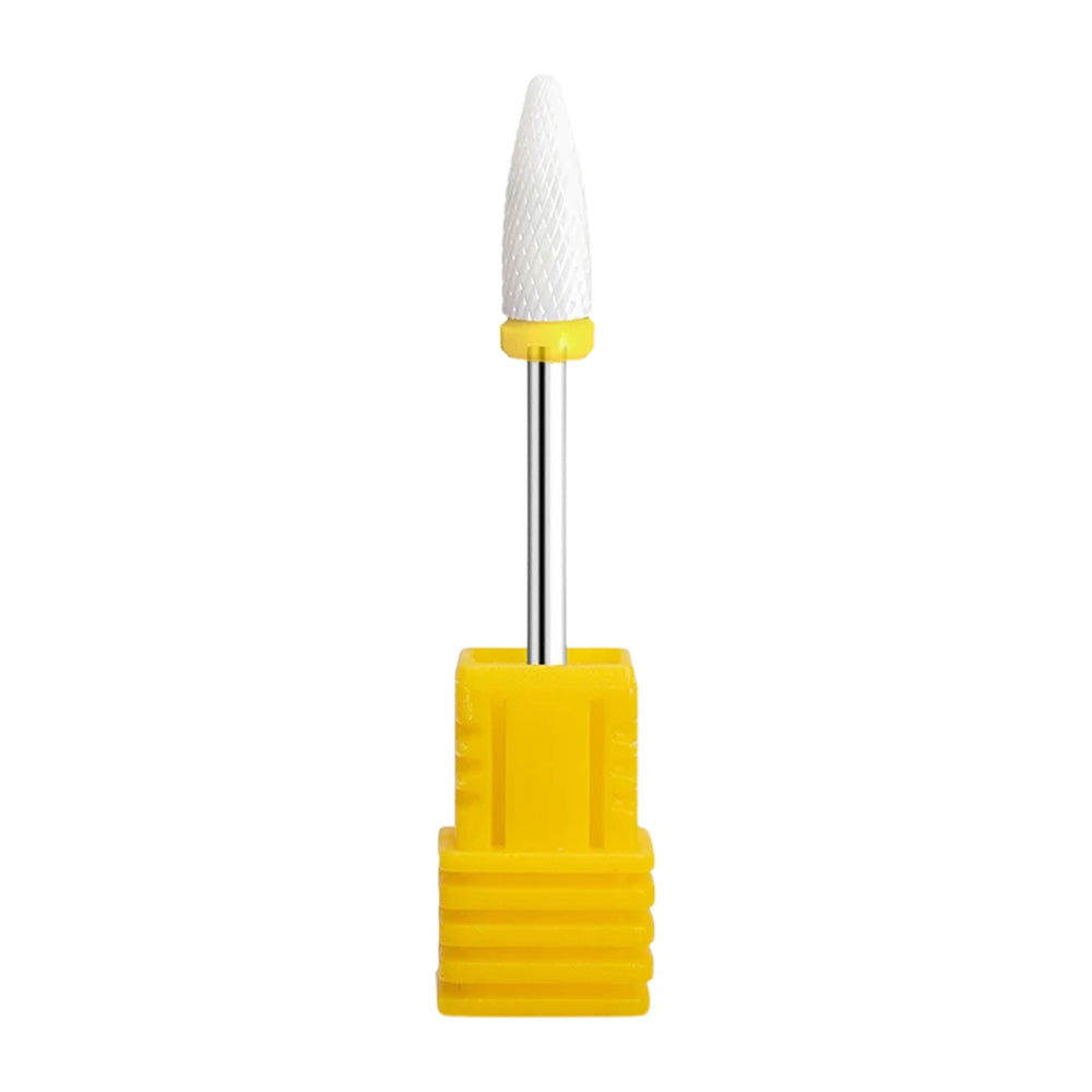 Embout ponceuse ongle céramique cône arrondi jaune-Nailona