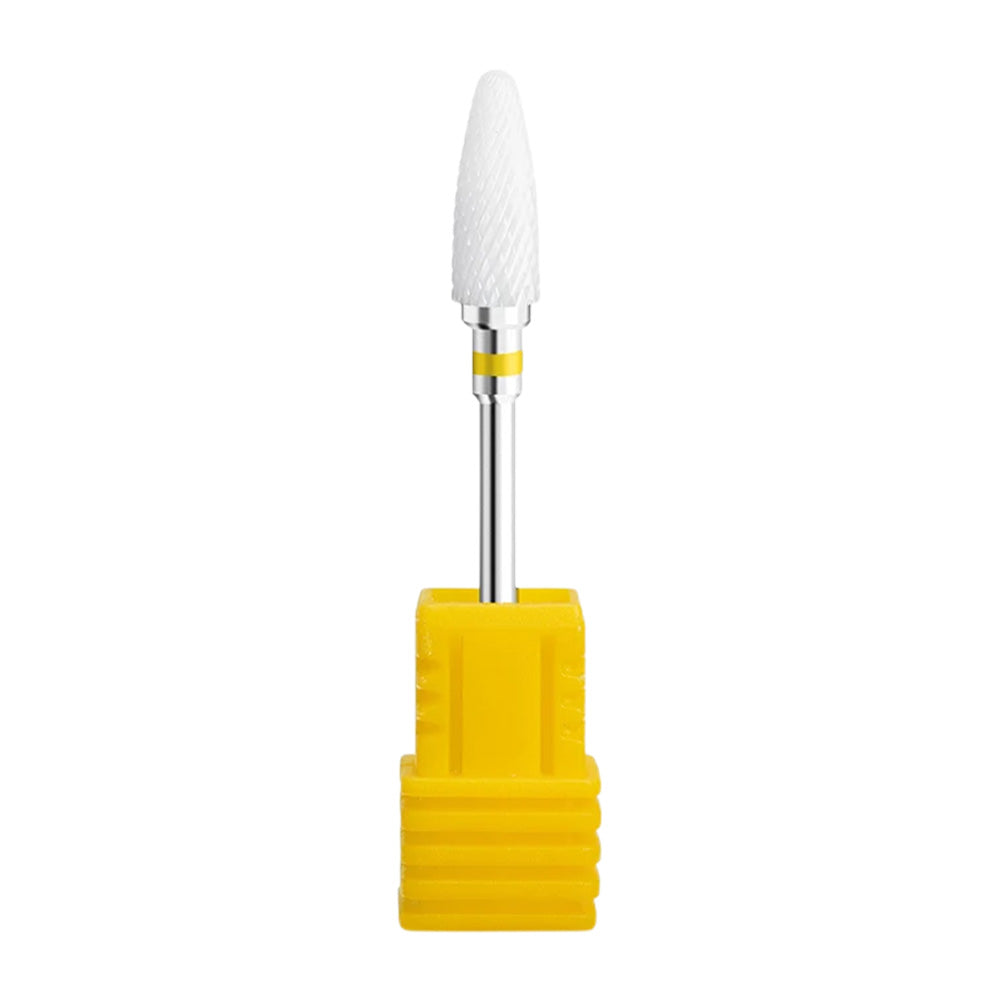 Embout ponceuse ongle céramique cône arrondi jaune pro-Nailona