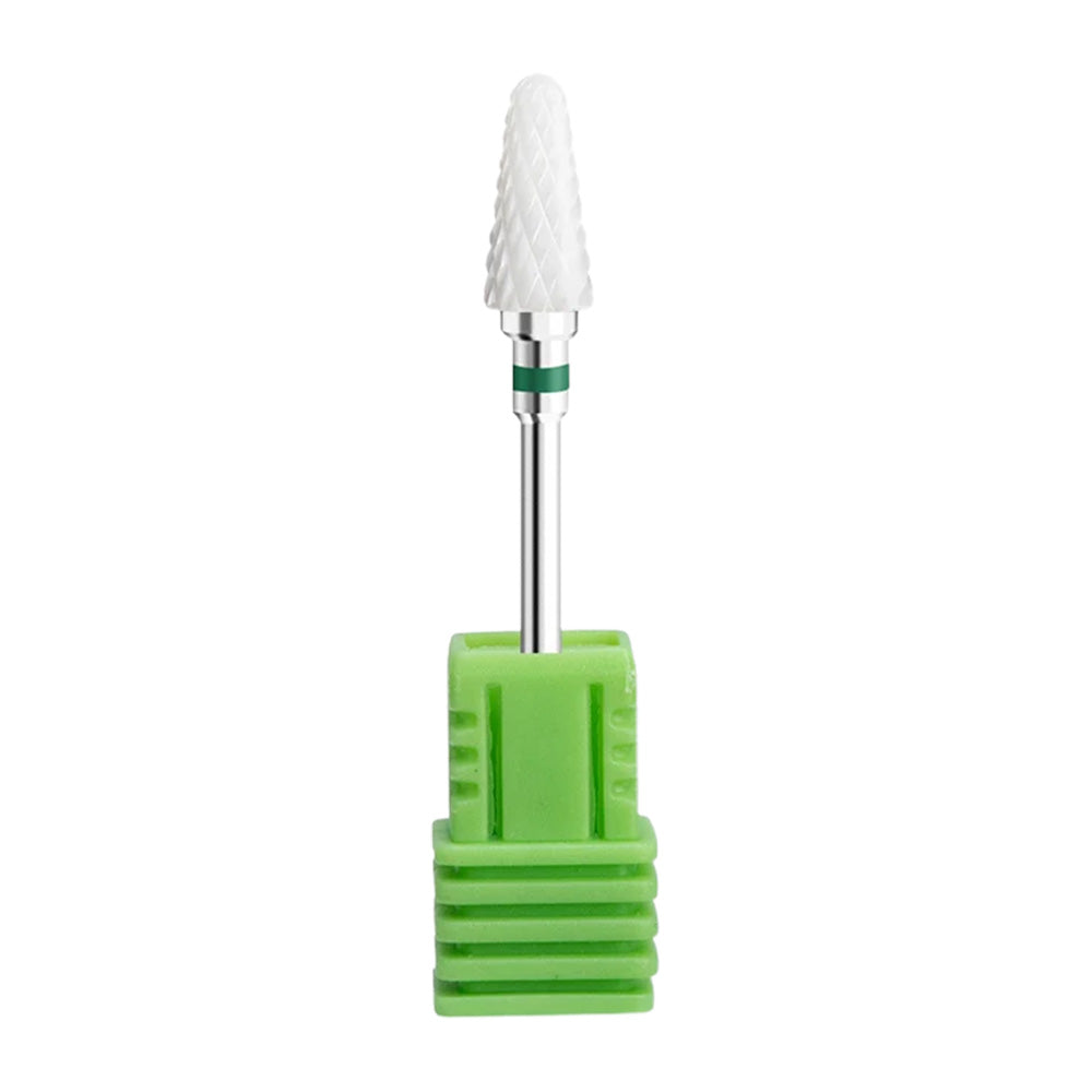 Embout ponceuse ongle céramique cône arrondi vert grain dur-Nailona
