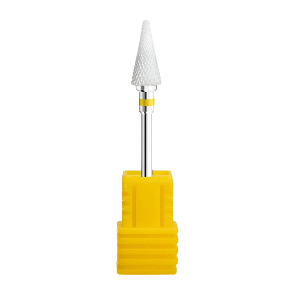 Embout ponceuse ongle céramique cône pointu jaune-Nailona