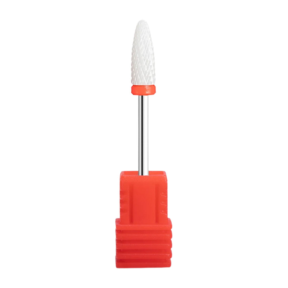 Embout ponceuse ongle céramique cône très arrondi rouge-Nailona