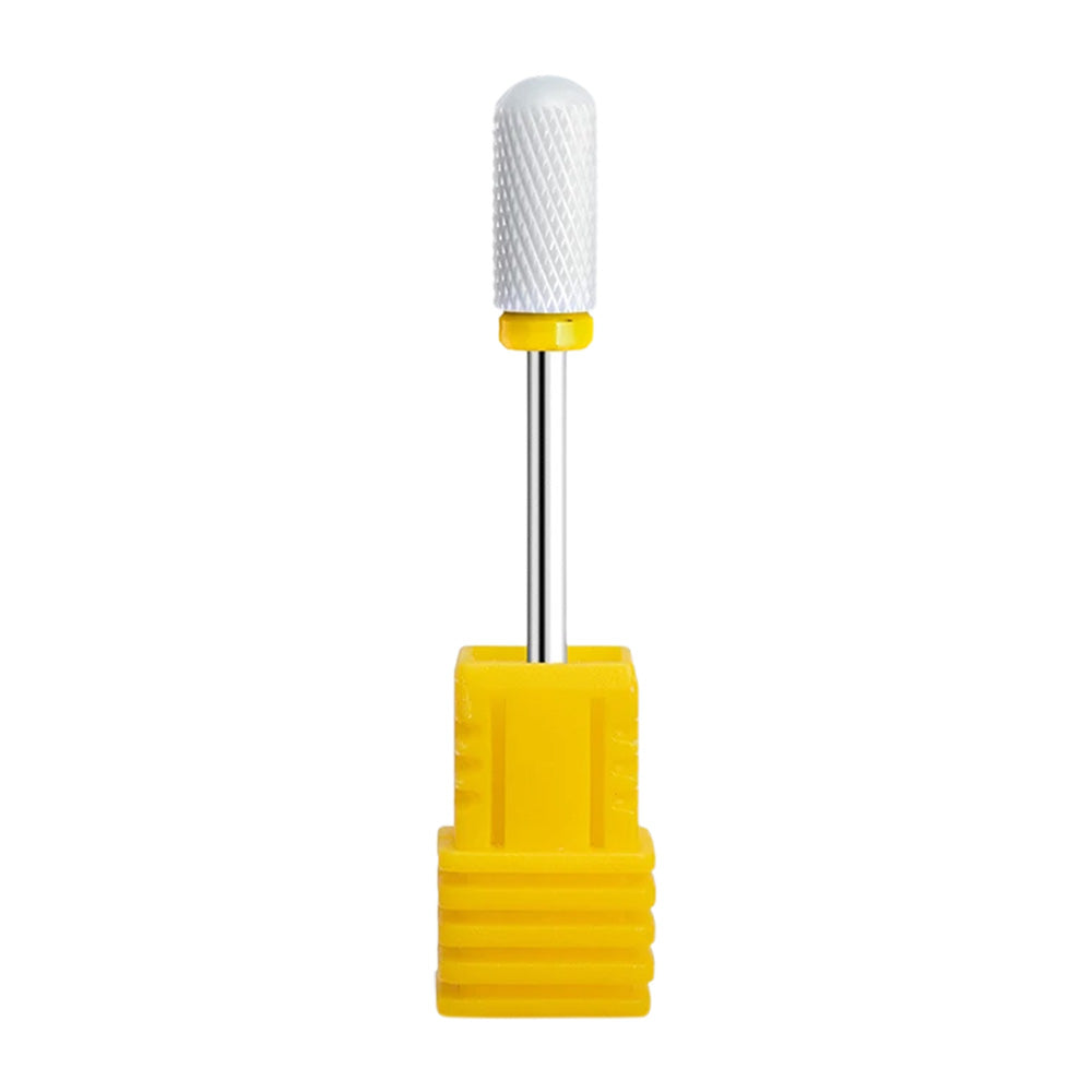 Embout ponceuse ongle céramique cylindre arrondi jaune-Nailona