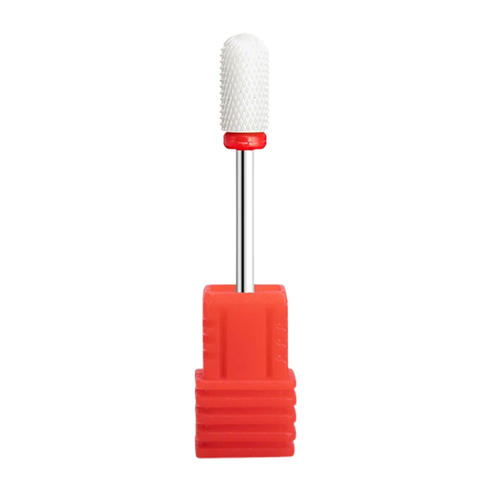 Embout ponceuse ongle céramique cylindre arrondi rouge-Nailona