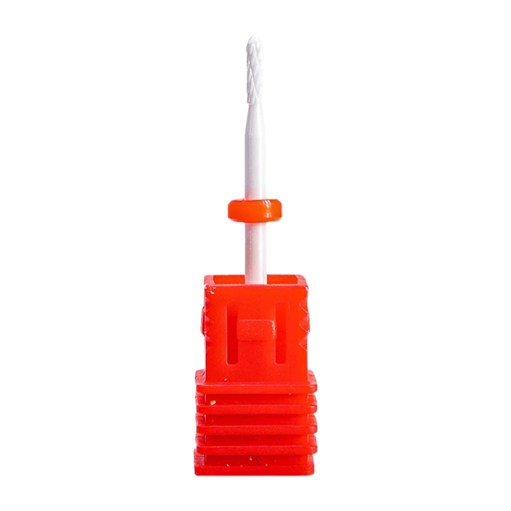 Embout ponceuse ongle céramique cylindre fin rouge-Nailona