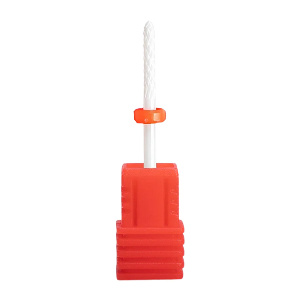 Embout ponceuse ongle céramique flamme très fine rouge-Nailona