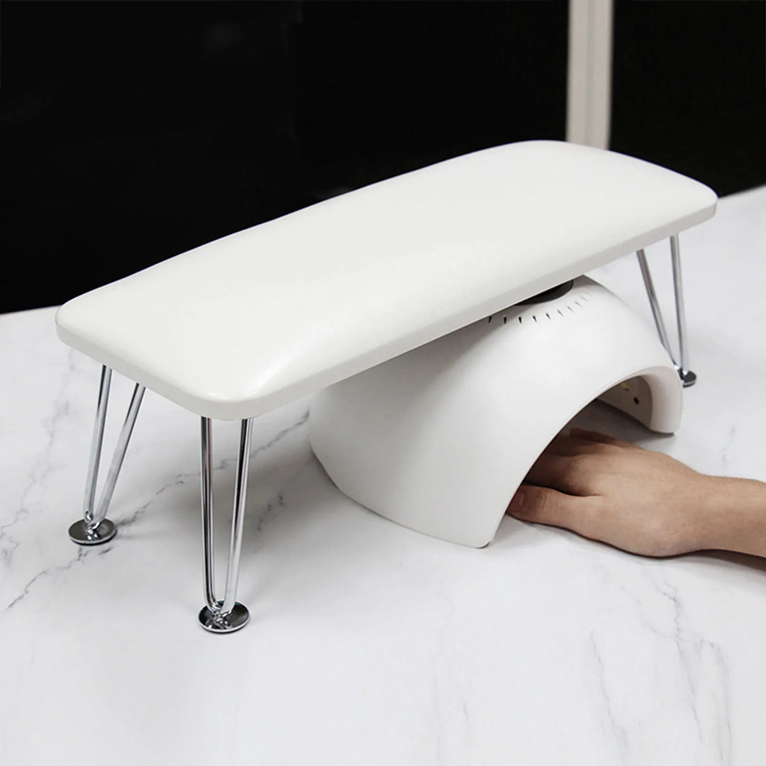 Repose main manucure blanc avec support ergonomique