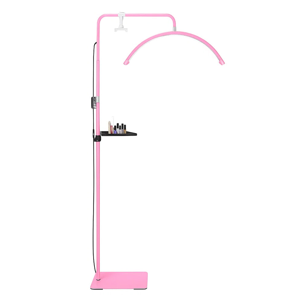 Lampe esthétique LED demi-lune sur pied pour salon-Nailona