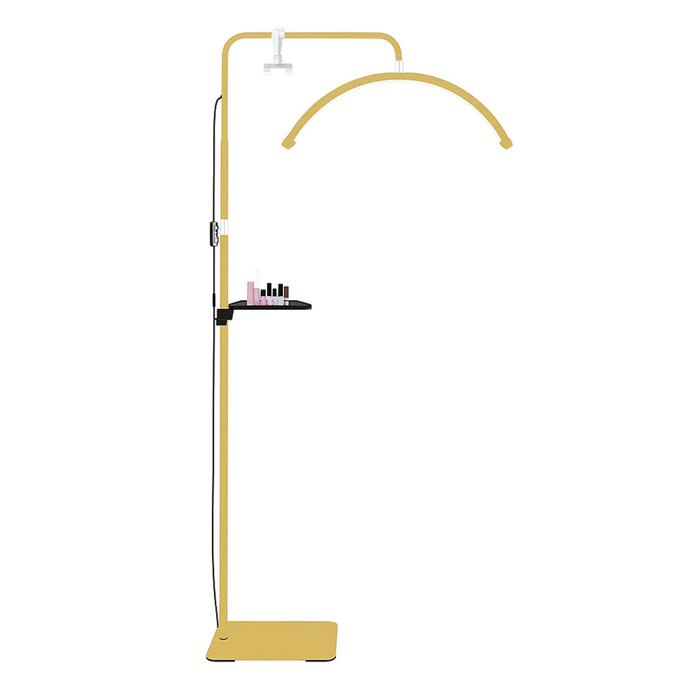 Lampe esthétique LED demi-lune sur pied pour salon-Nailona