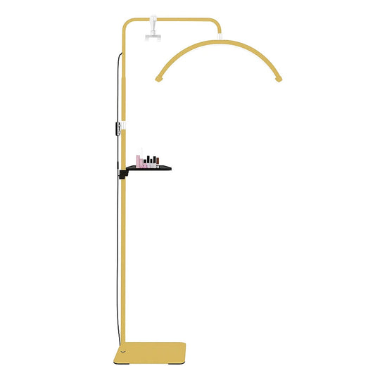 Lampe esthétique LED demi-lune sur pied pour salon-Nailona