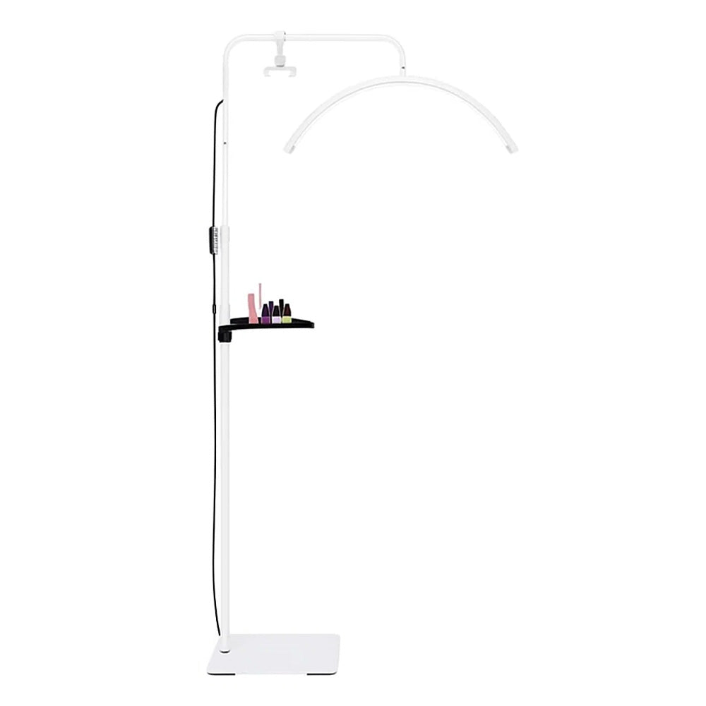 Lampe esthétique LED demi-lune sur pied pour salon-Nailona