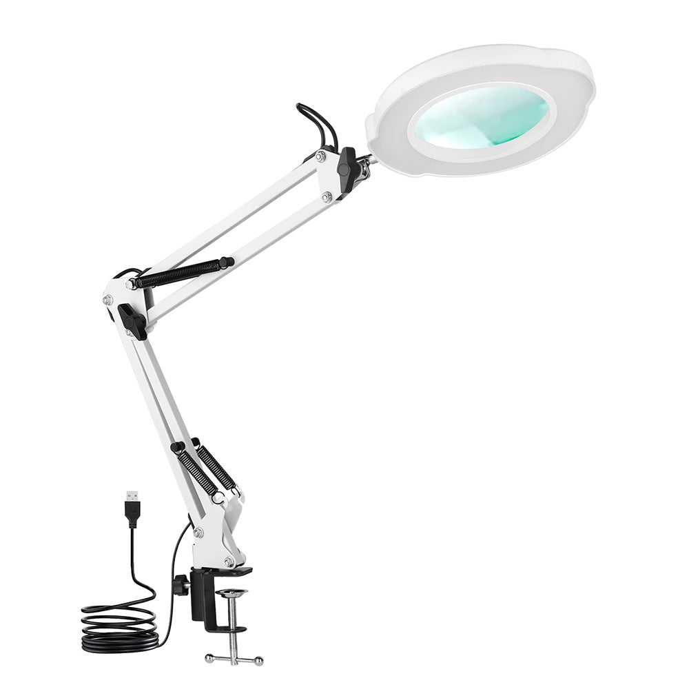 Lampe loupe LED esthétique avec bras articulé court-Nailona
