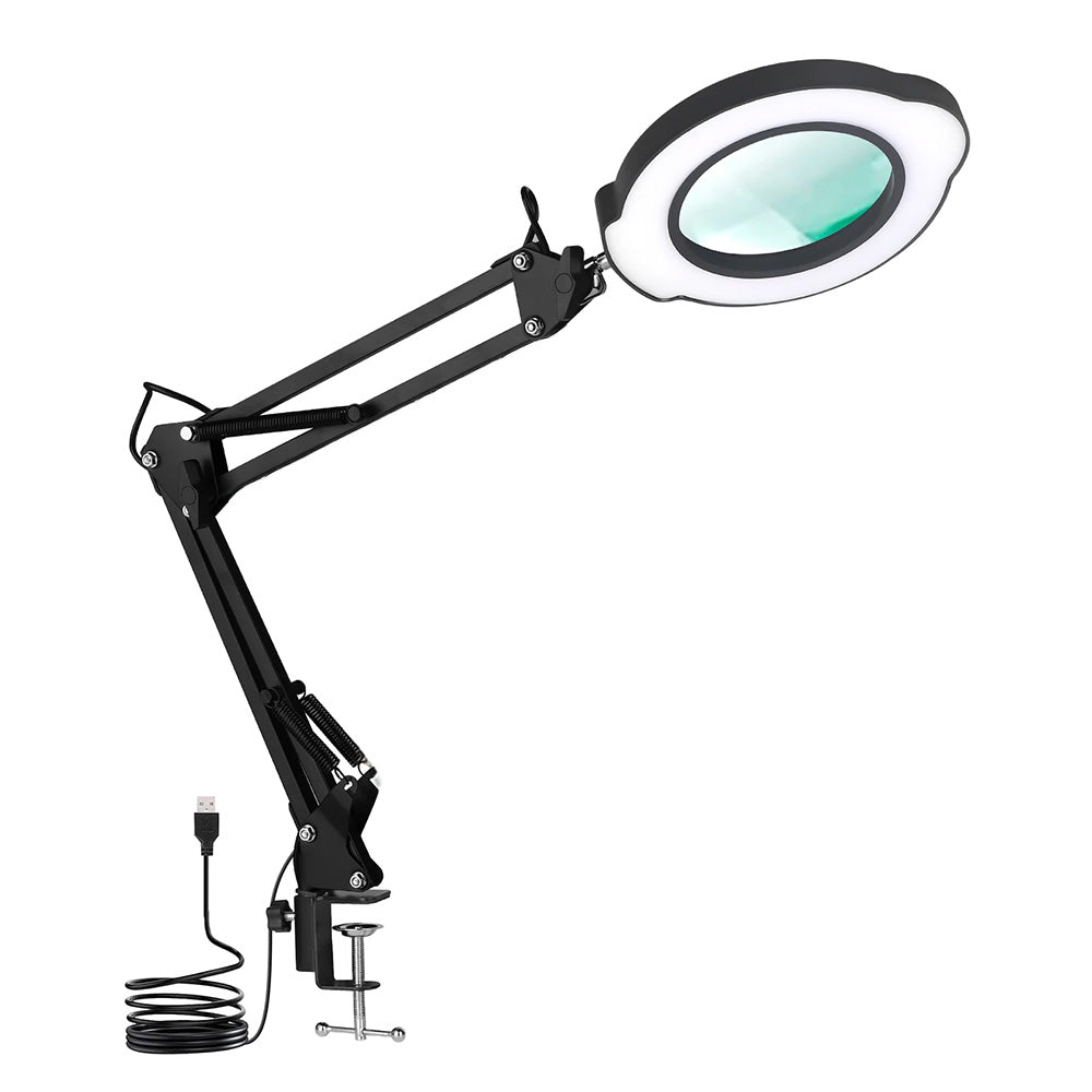 Lampe loupe LED esthétique avec bras articulé court-Nailona