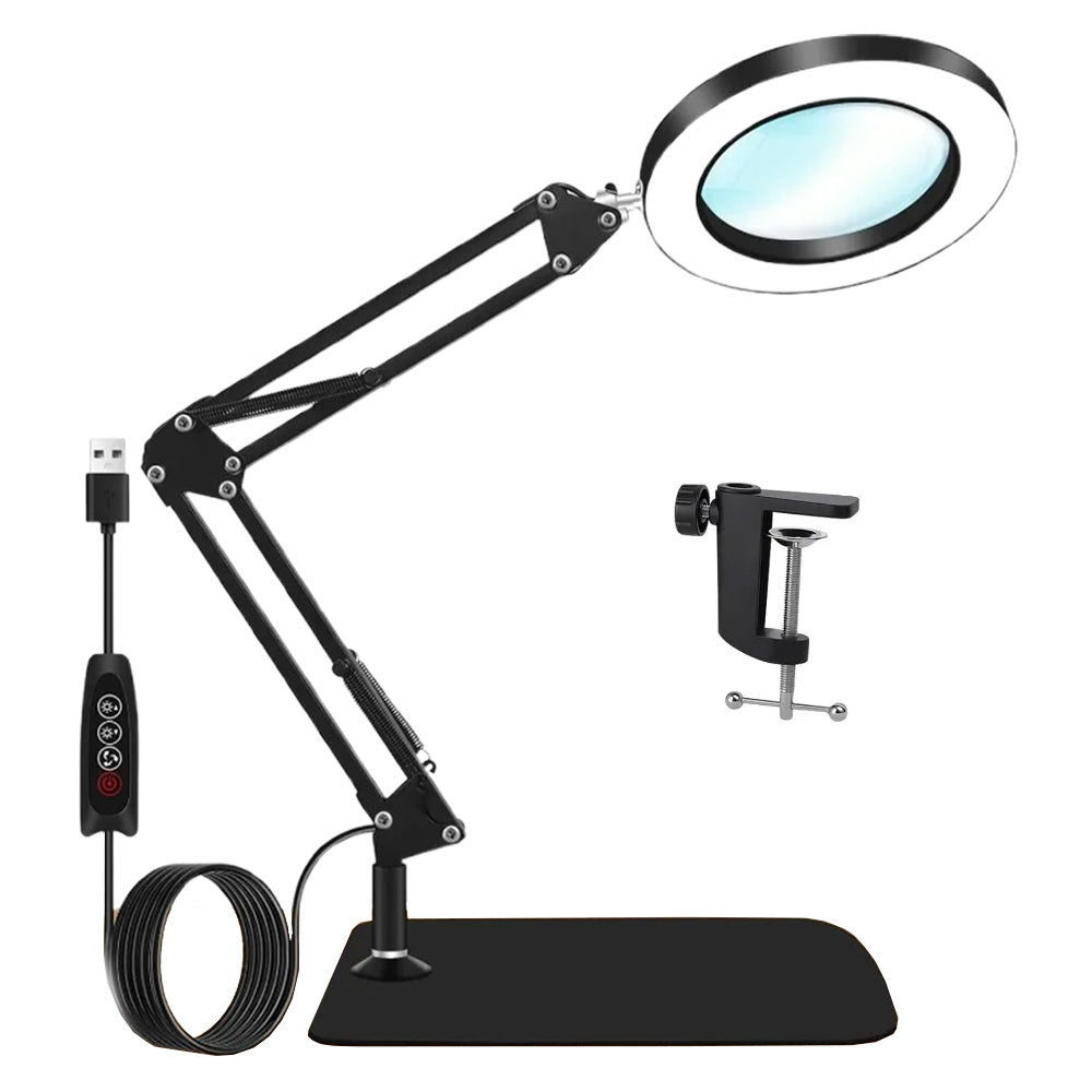 Lampe loupe esthétique 10x avec bras flexible LED-Nailona