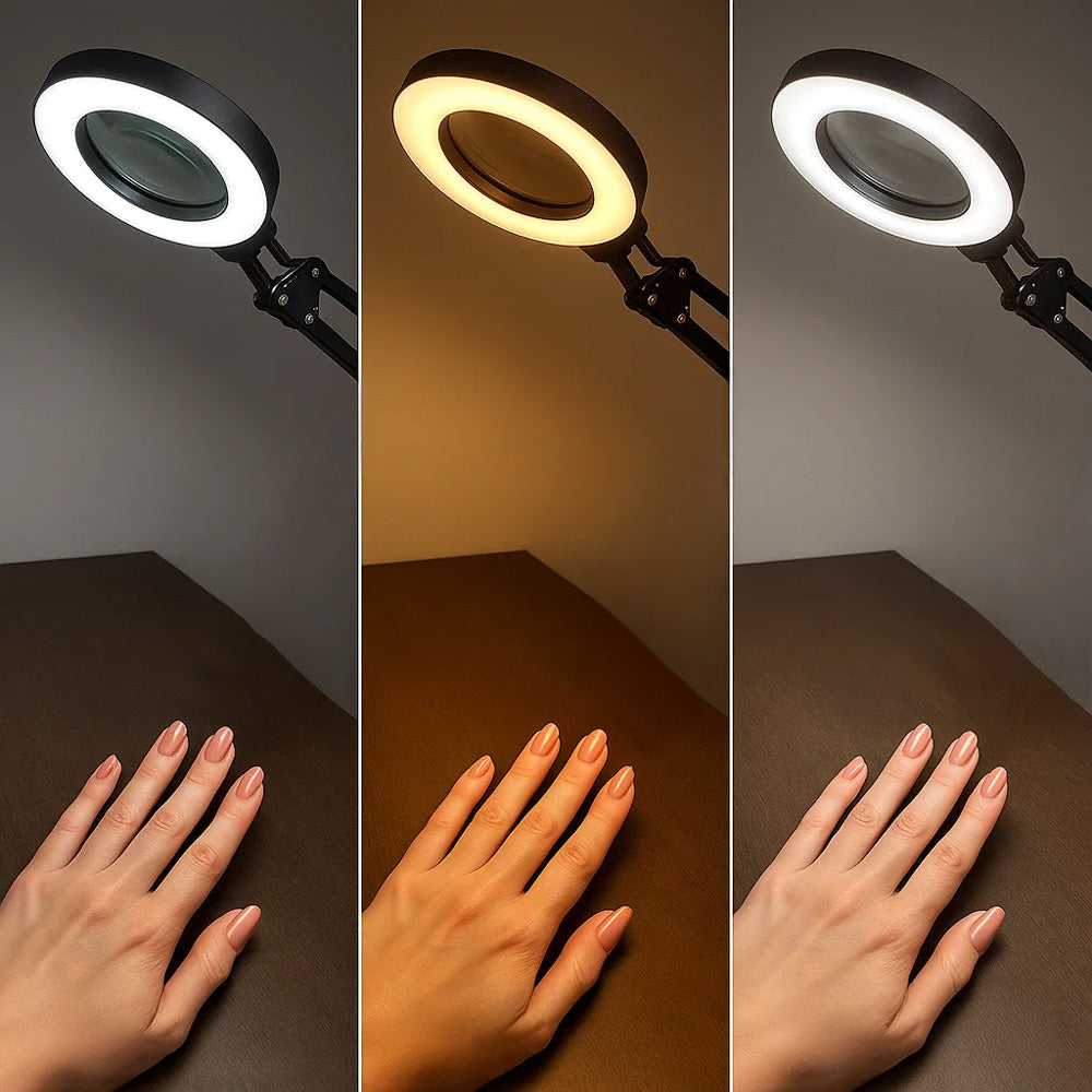 Lampe loupe esthétique 8x avec 120 LEDs-Nailona