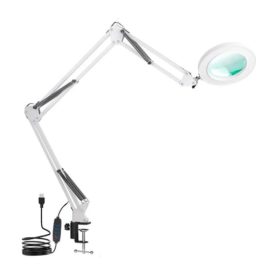 Lampe loupe esthétique LED avec bras articulé 3 niveaux-Nailona