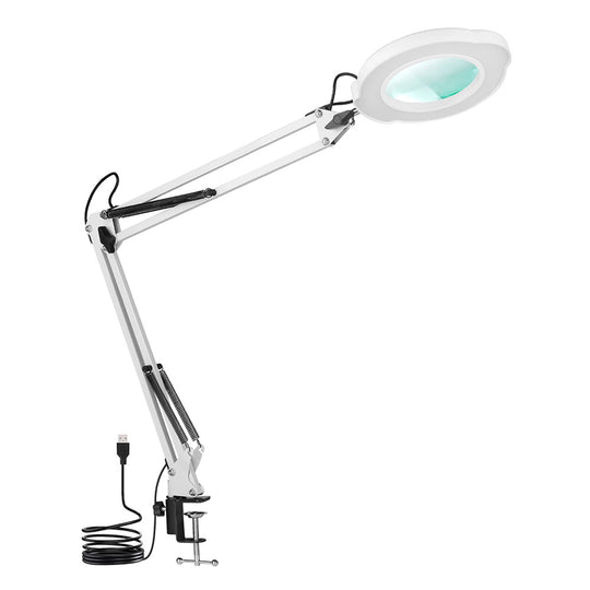 Lampe loupe esthétique LED avec bras long articulé-Nailona