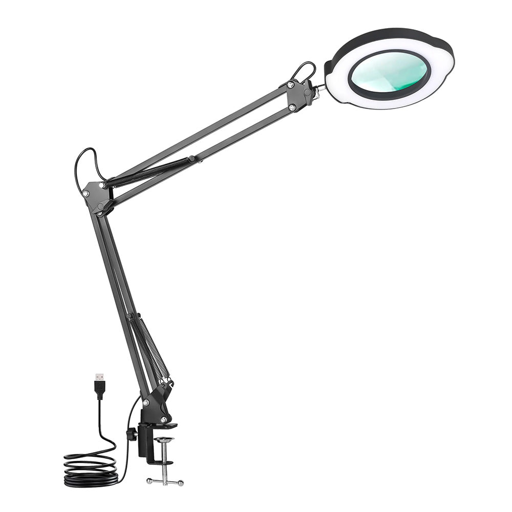 Lampe loupe esthétique LED avec bras long articulé-Nailona