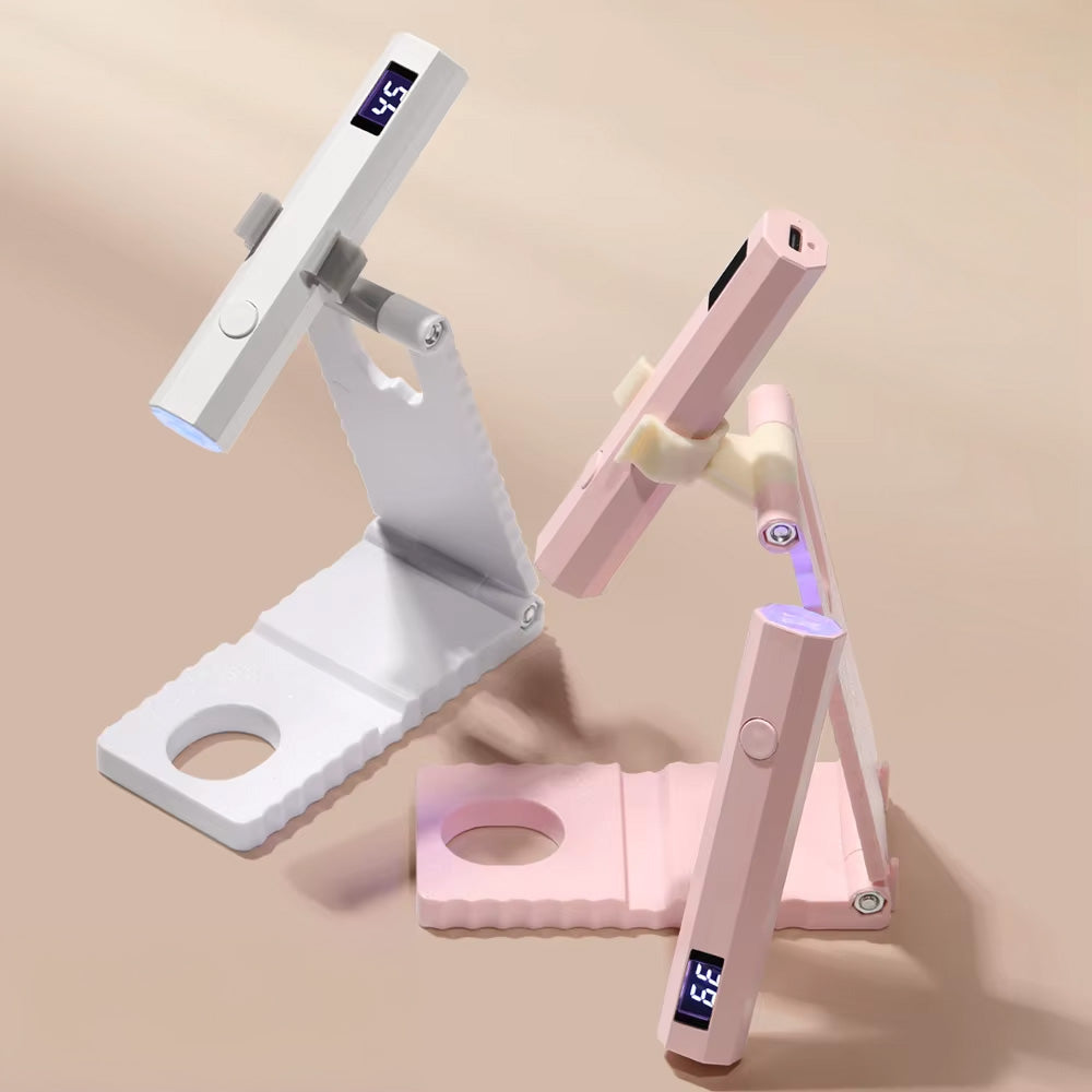 Mini lampe UV ongles pliable avec support intégré-Nailona