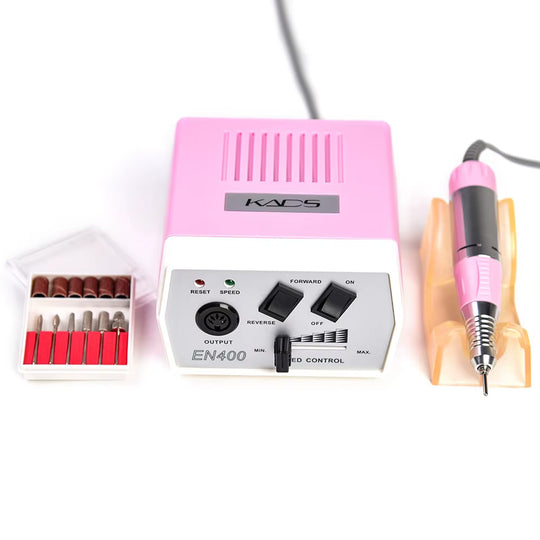 Ponceuse ongle 30000 tours 35W rose pour manucure pro-Nailona
