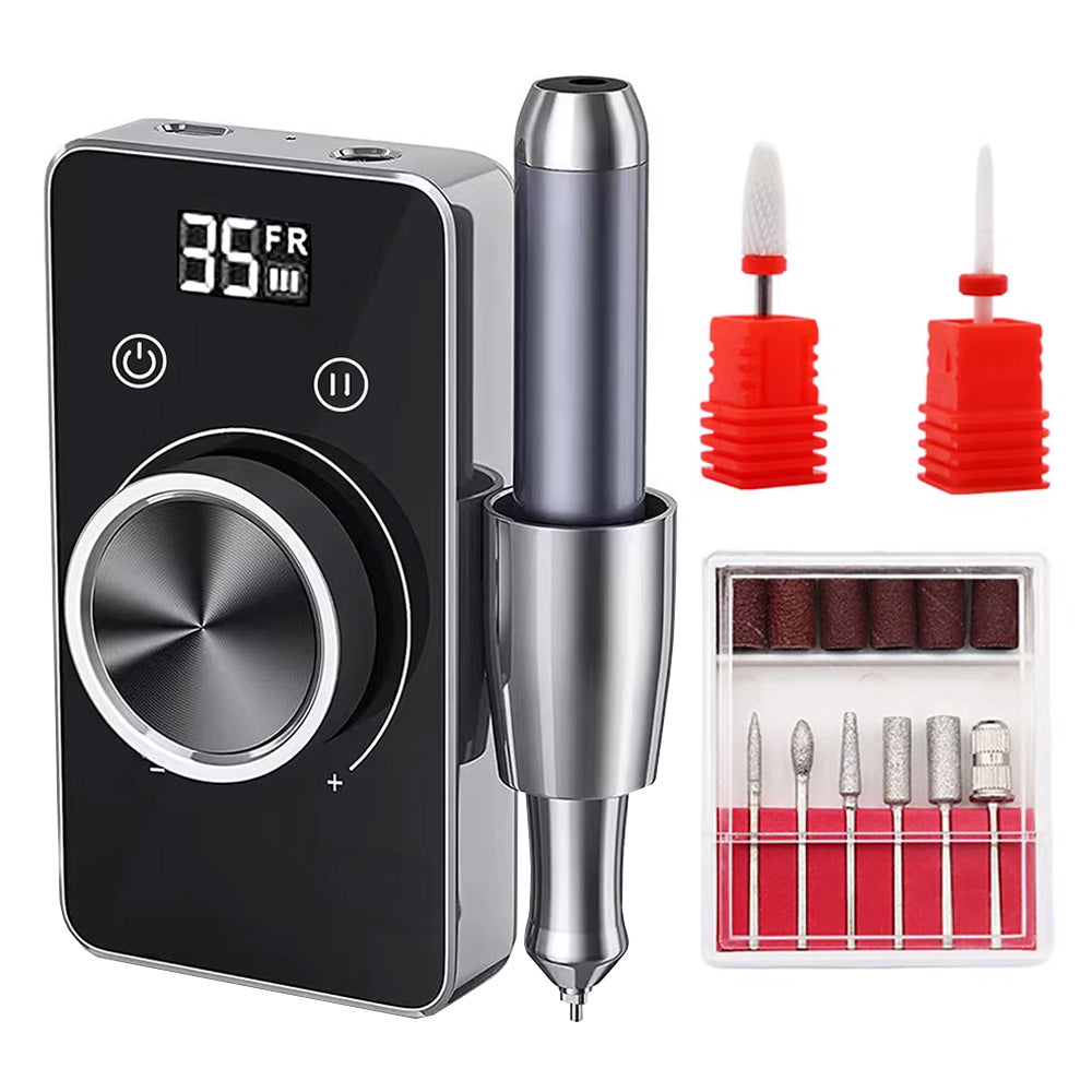 Ponceuse ongle 35 000 RPM rechargeable, pro et silencieuse-Nailona
