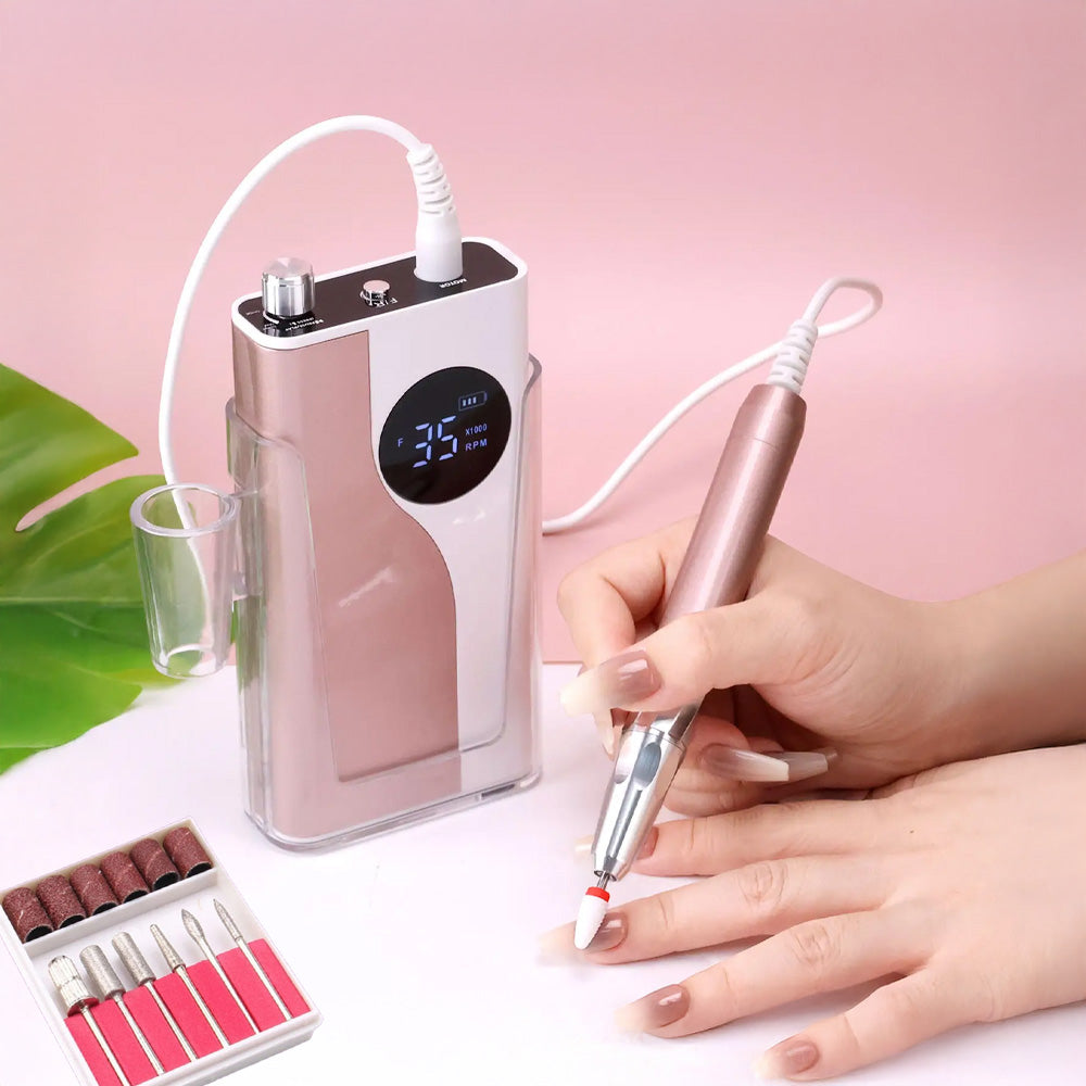 Ponceuse ongle 35000 RPM sans fil, 85W, et durable-Nailona