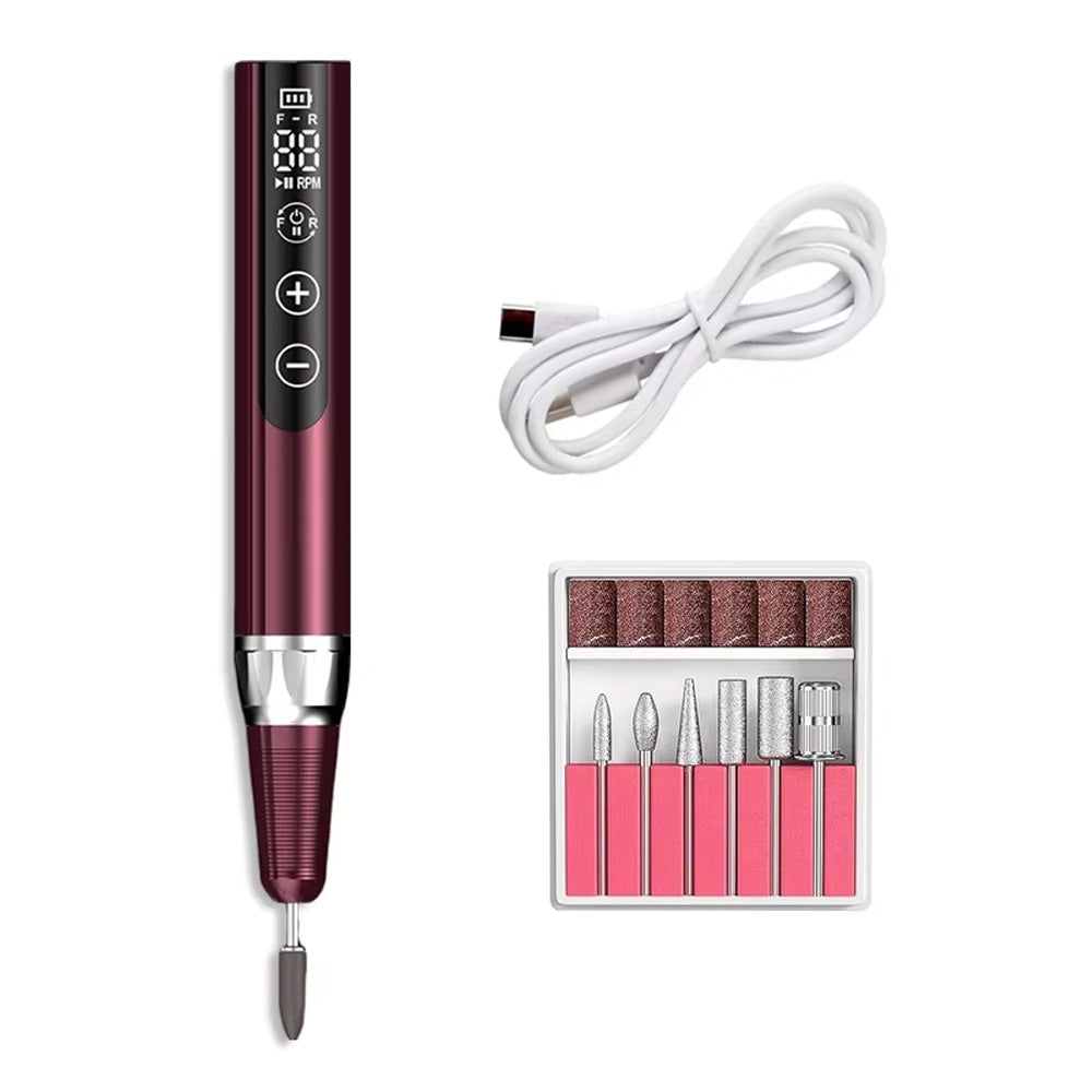 Ponceuse ongle 35000 RPM sans fil, pro et rechargeable-Nailona