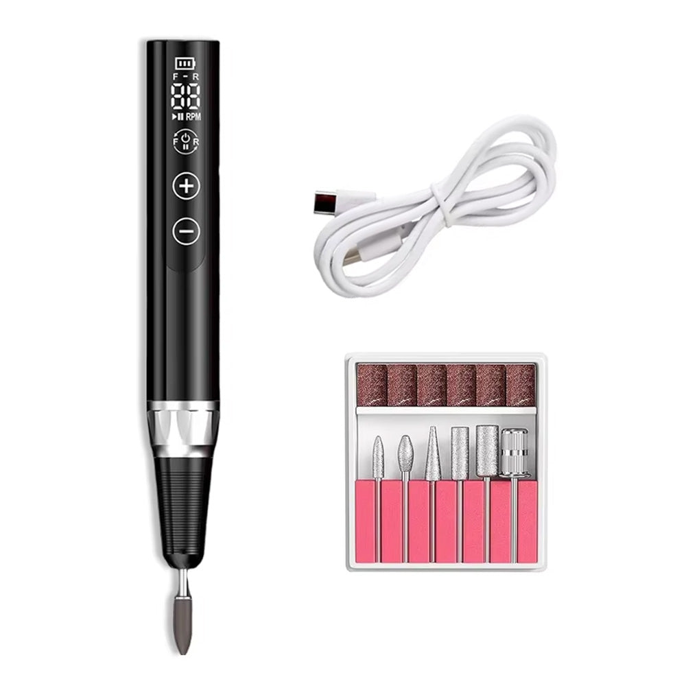 Ponceuse ongle 35000 RPM sans fil, pro et rechargeable-Nailona