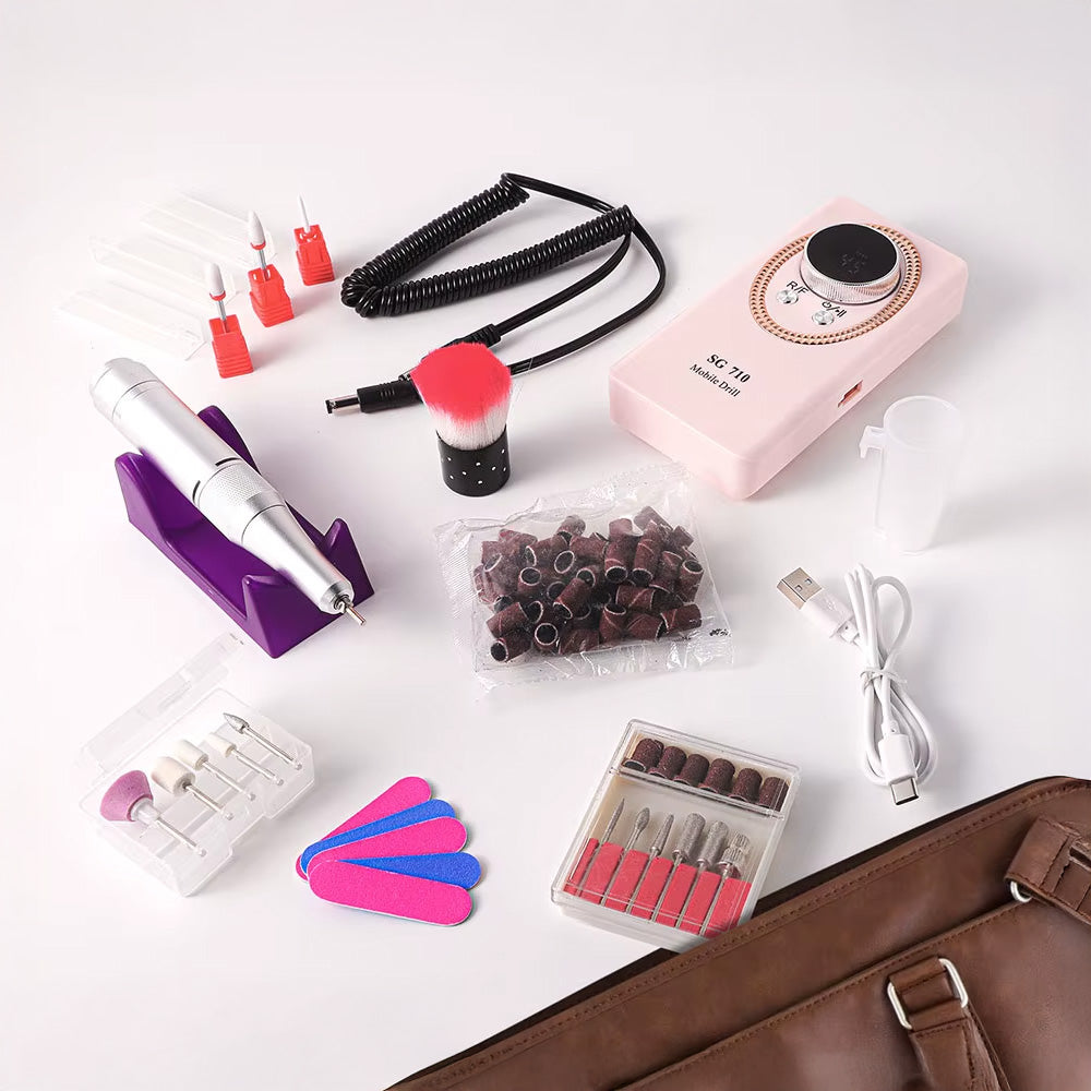 Ponceuse ongle 45000 RPM portable avec écran LCD-Nailona