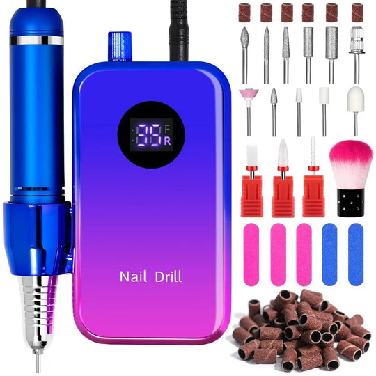 Ponceuse ongle pro sans fil 35000 RPM lime électrique-Nailona