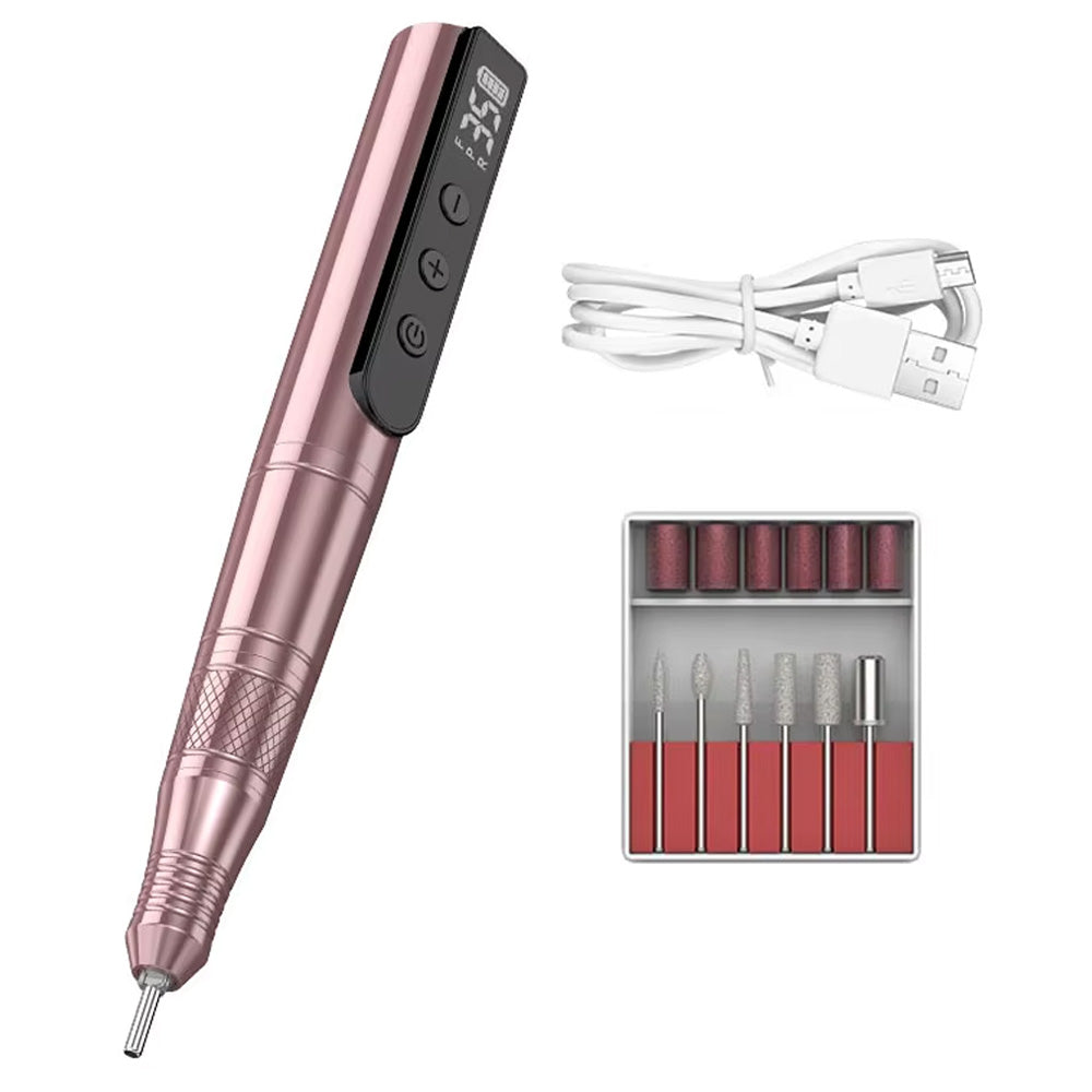 Ponceuse ongle professionnelle 35000 RPM avec forets rechargeable-Nailona