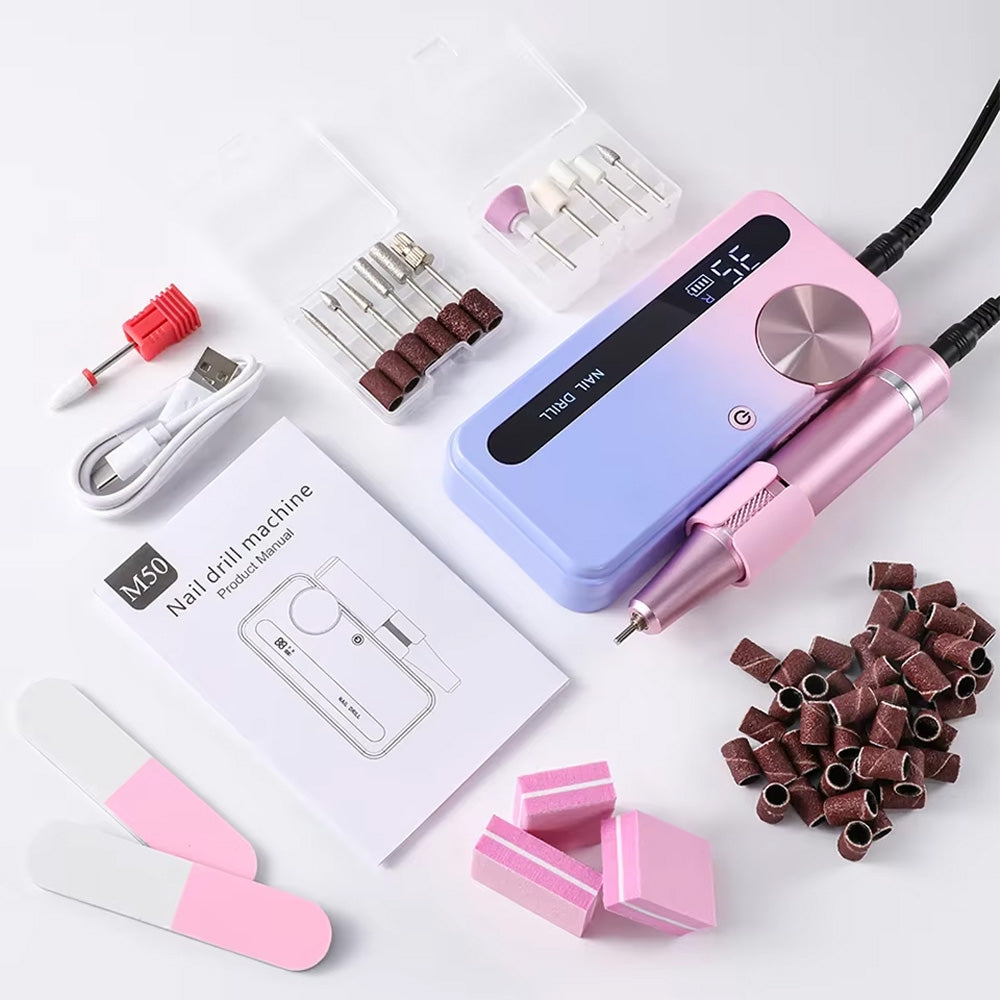 Ponceuse ongle professionnelle 35000 RPM portable et rechargeable-Nailona