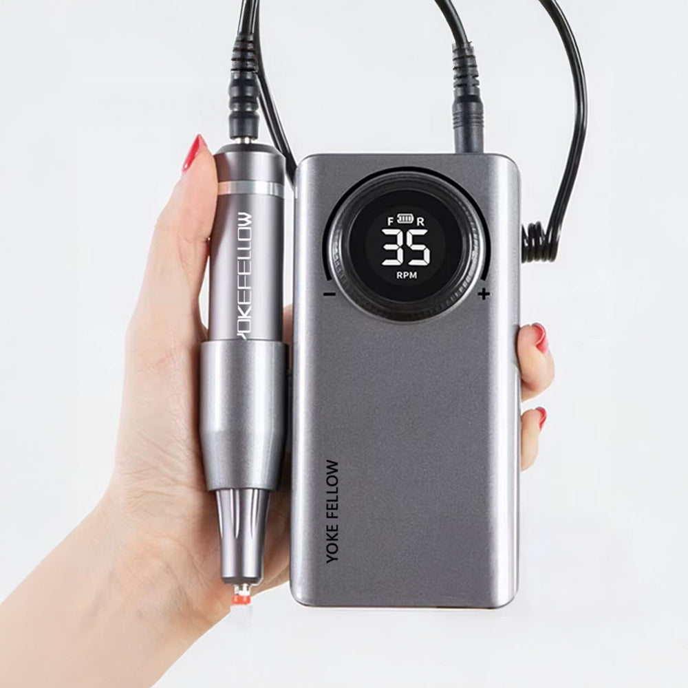 Ponceuse ongle professionnelle 35000 RPM sans fil avec 6 embouts-Nailona