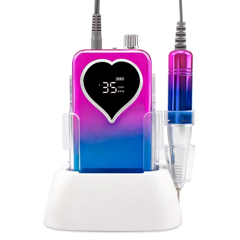 Ponceuse ongle professionnelle 35000 tours sans fil affichage HD-Nailona