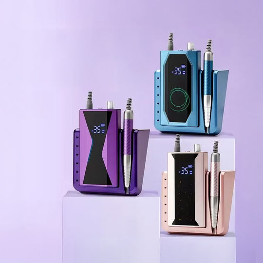 Ponceuse ongle professionnelle 40000 RPM rechargeable et 85w-Nailona