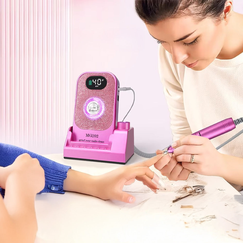 Ponceuse ongle professionnelle 40000 RPM sans fil et précise-Nailona
