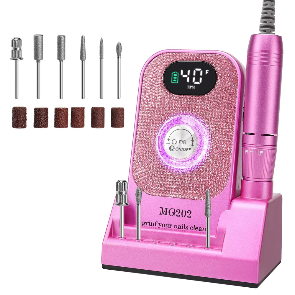 Ponceuse ongle professionnelle 40000 RPM sans fil et précise-Nailona