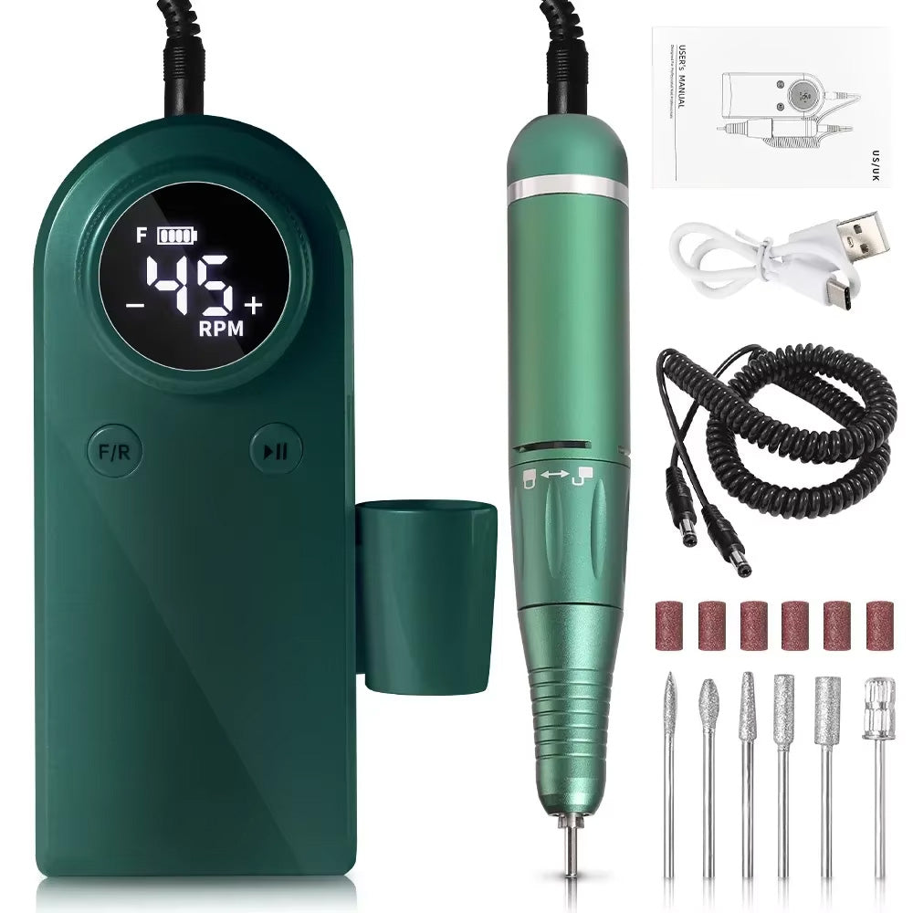 Ponceuse ongle professionnelle 45000 RPM électrique et rechargeable-Nailona