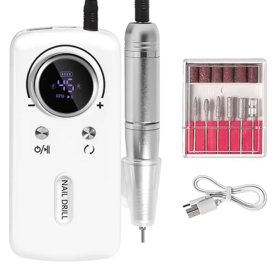 Ponceuse ongle professionnelle 45000 RPM rechargeable faible bruit-Nailona