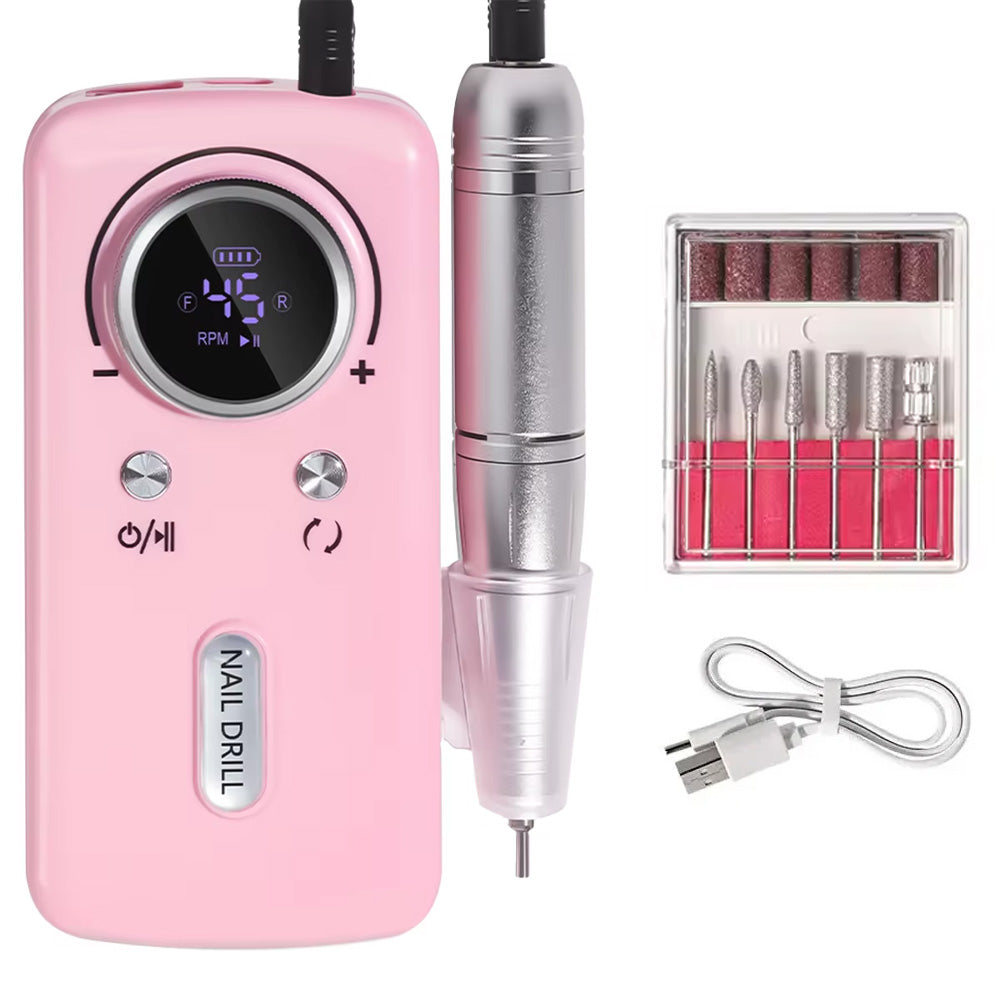 Ponceuse ongle professionnelle 45000 RPM rechargeable faible bruit-Nailona