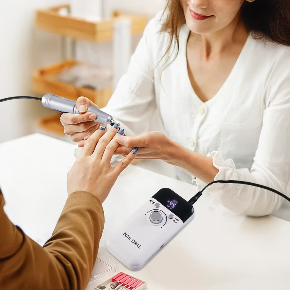 Ponceuse ongle professionnelle sans fil 45000 RPM LCD et précise-Nailona