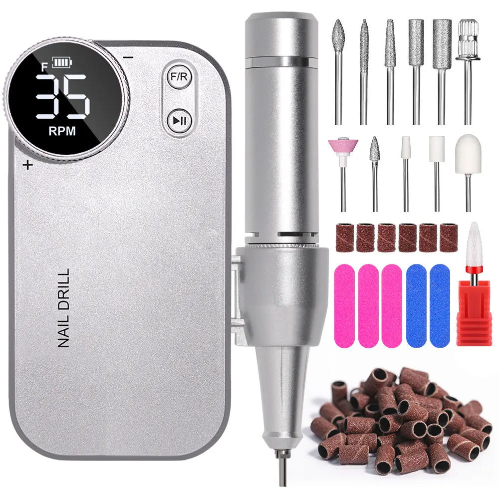 Ponceuse ongle sans fil 35000 RPM portable et précise-Nailona