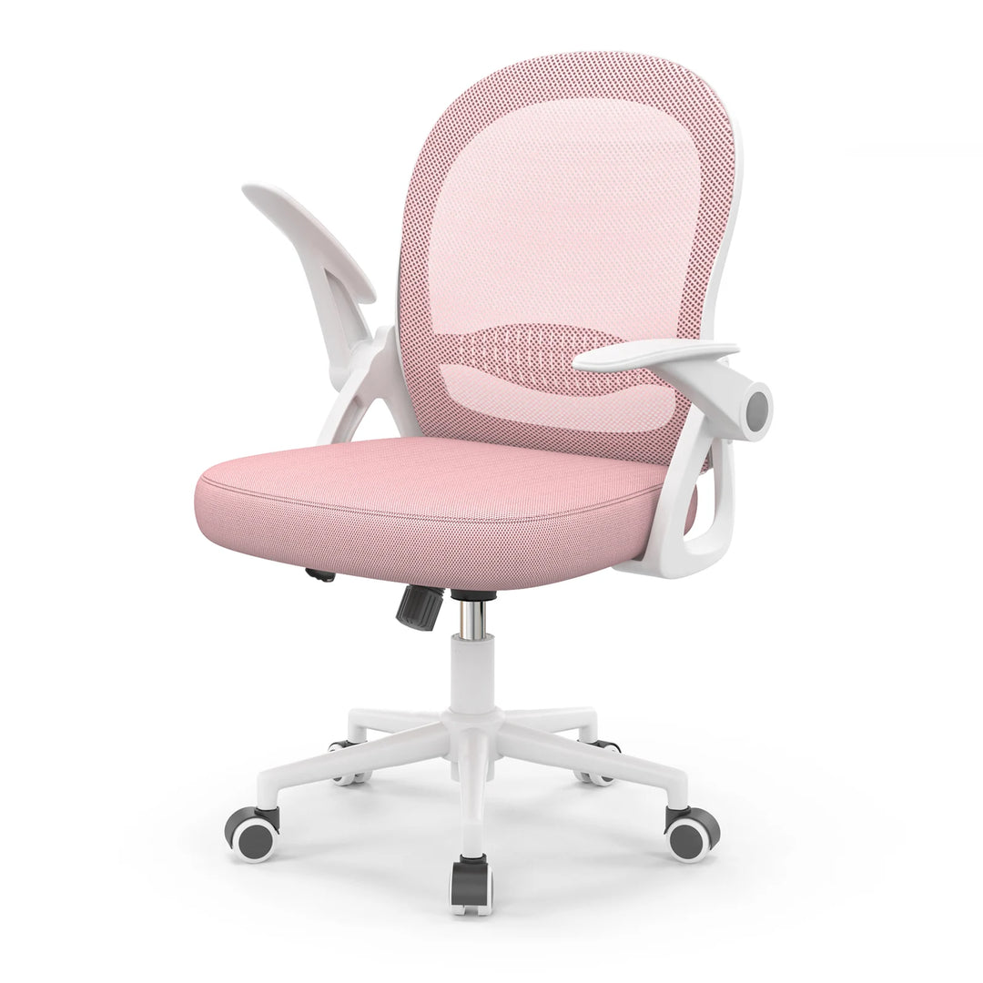 Chaise manucure ergonomique rose avec support lombaire